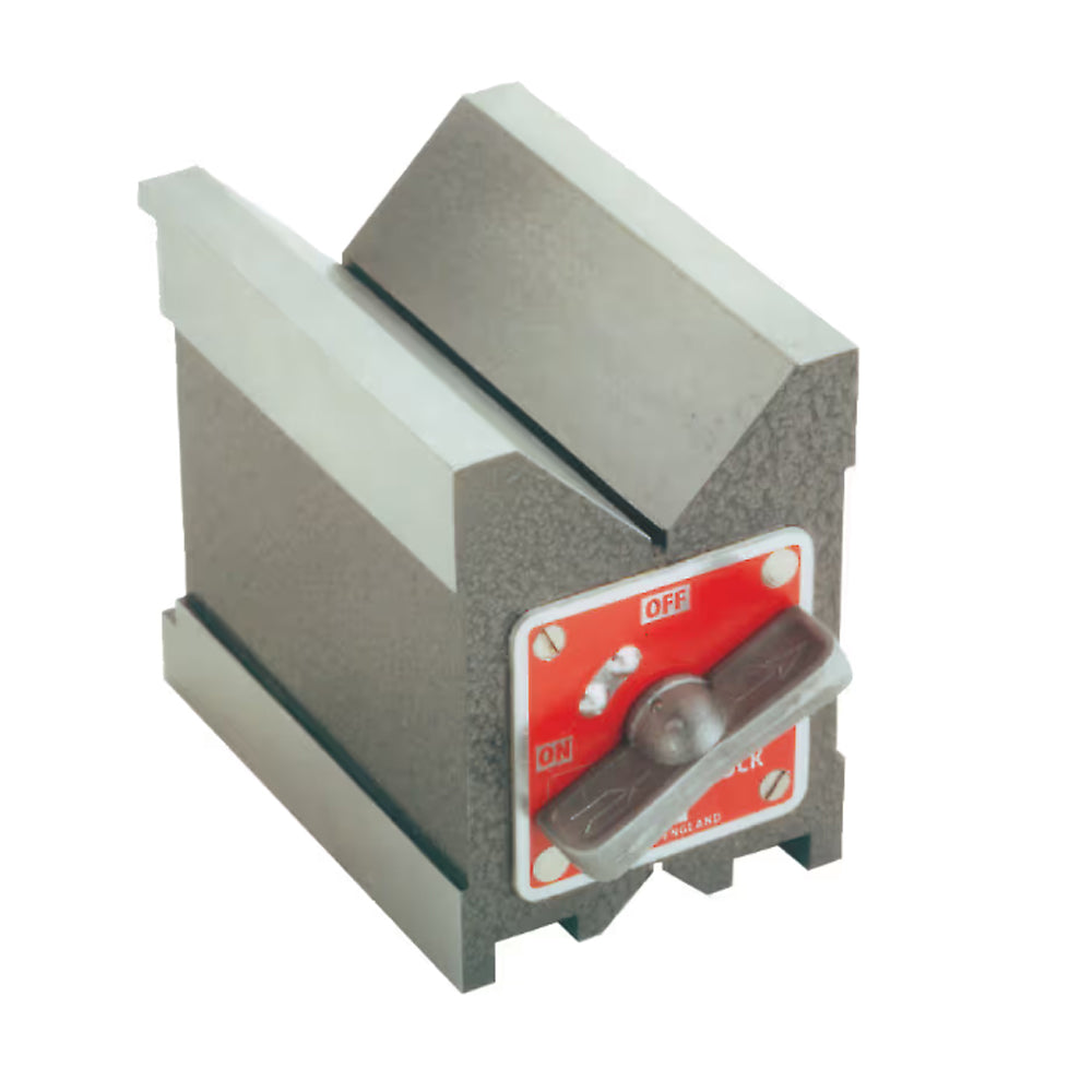 V Block Precision Workholding Tool for Machining, Inspection and Layout Applications , 101.6x70x95mm Single Magnetic V Blocks , Eclipse Magnetics Ltd