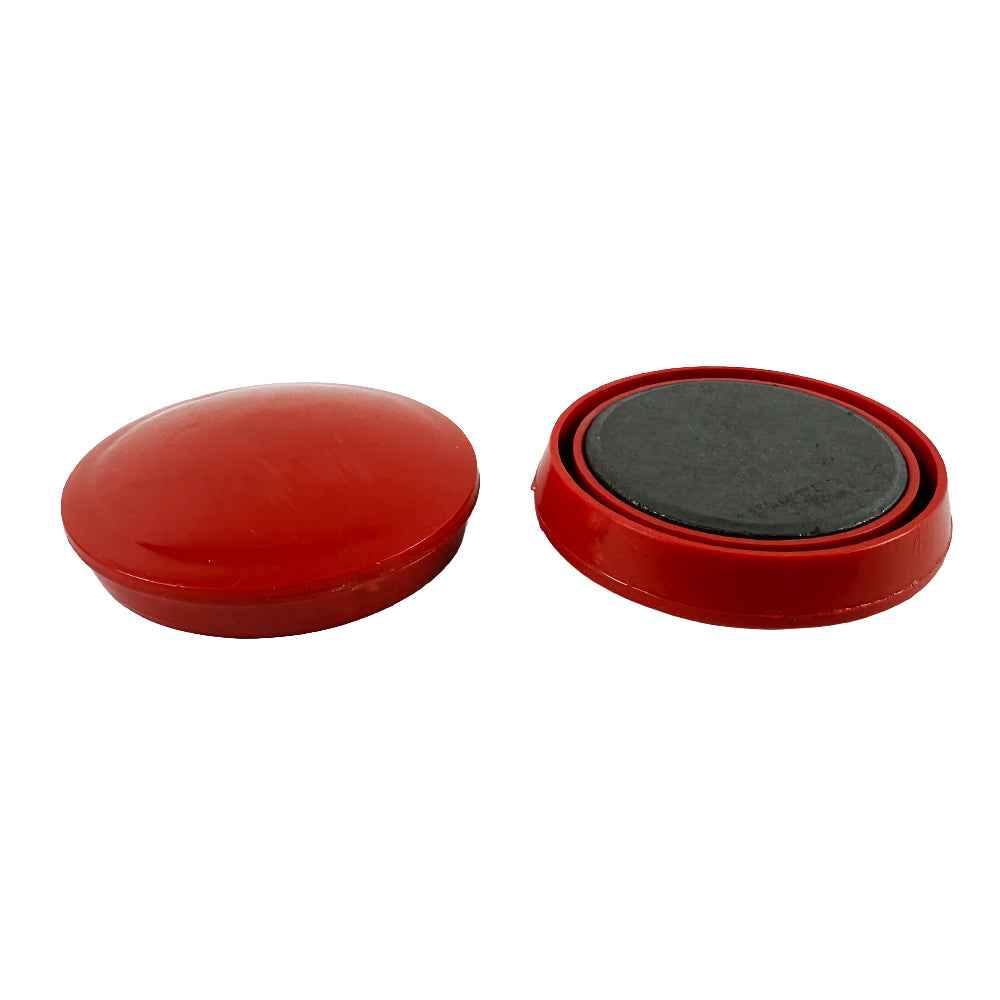 Dome Marker Magnets | Colour-Coded Magnetic Markers - Whiteboards, Fridge, Boards, Displays. , Ø40mm Red , Eclipse Magnetics Ltd