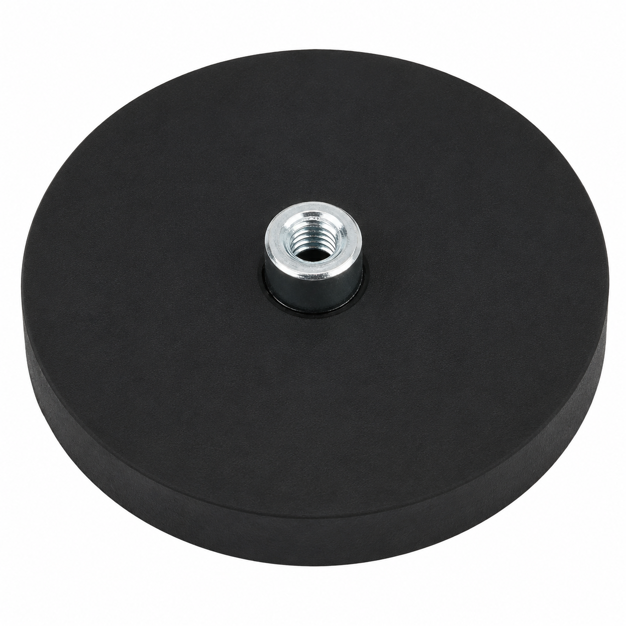 88mm Rubber Coated Pot Magnet with M8 Threaded Bush – 42kg Pull Force , , Eclipse Magnetics