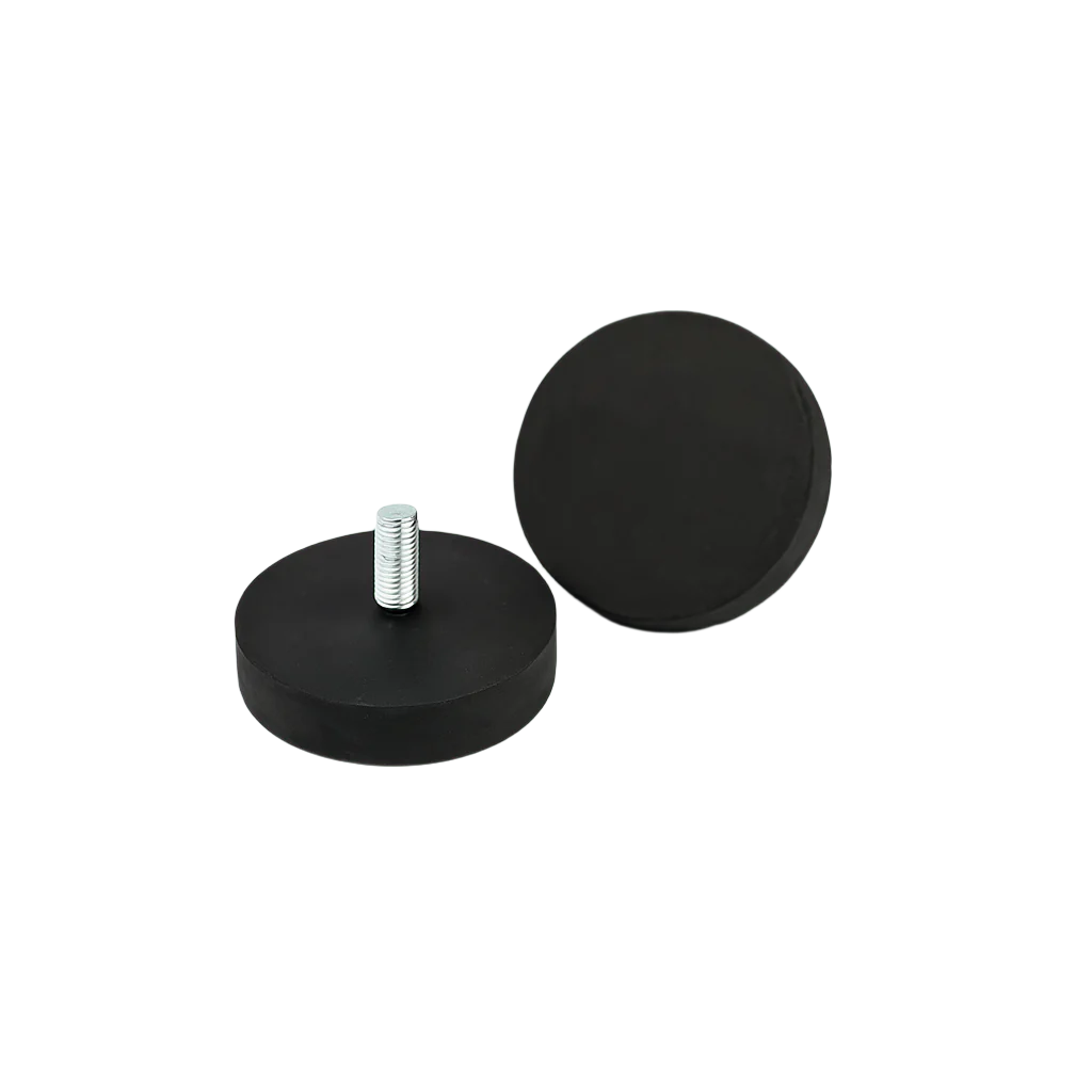 Rubber Coated Neodymium Pot Magnets – Internal Threaded Neck , E854 Magnet , Eclipse Magnetics Ltd