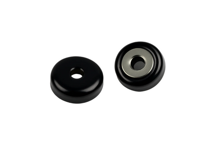 Black Neodymium Pot Magnet - NdFeB Shallow Pot Magnets, Various Sizes available. , Ø16x5mm Magnet , Eclipse Magnetics Ltd