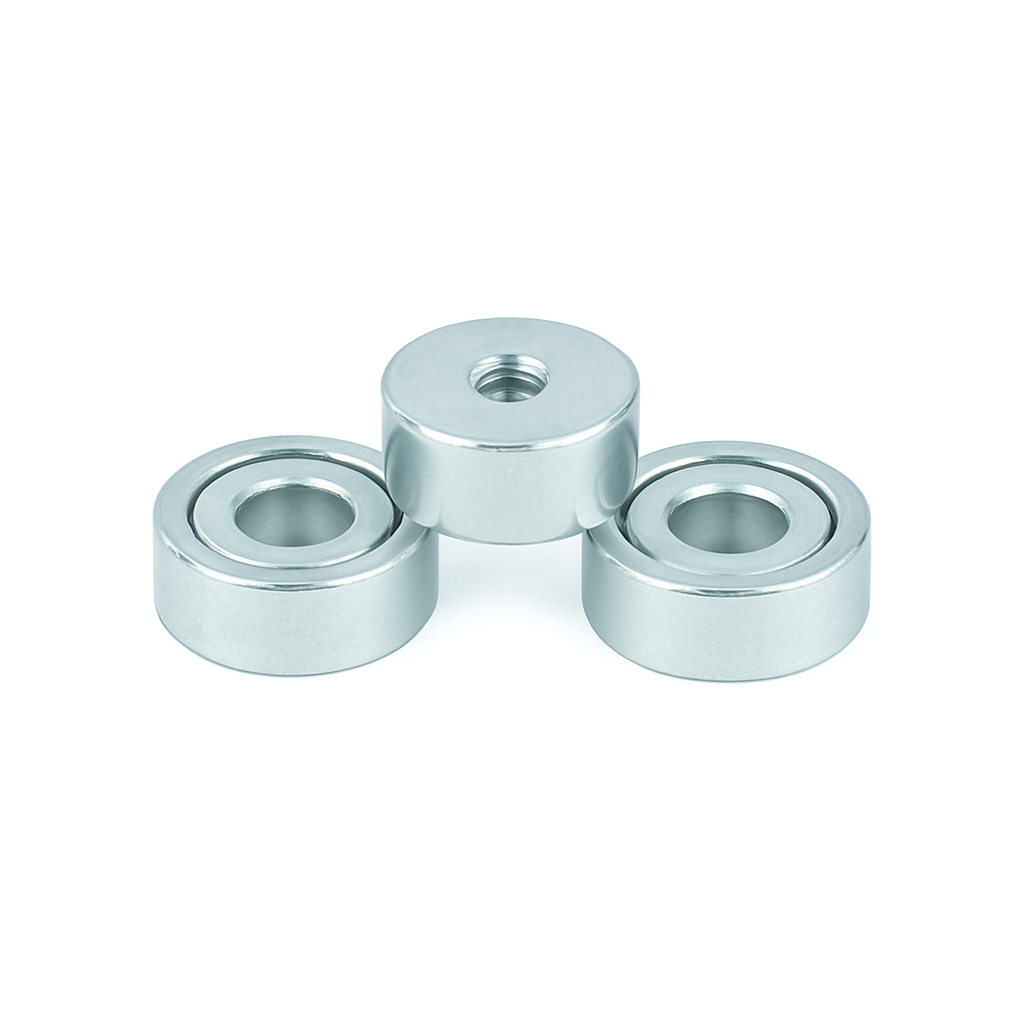 Neodymium Shallow Pot Magnets with Countersunk Hole , 10mm Magnet , Eclipse Magnetics Ltd