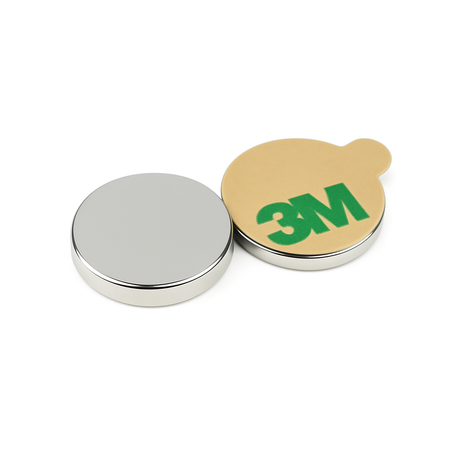 Adhesive-Backed Neodymium Disc Magnets , Ø10x1mm (Pack of 50) , Eclipse Magnetics Ltd