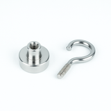 Neodymium Shallow Pot Magnets With Hook , 10mm Magnet , Eclipse Magnetics Ltd