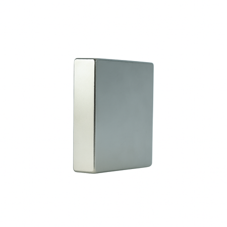 Strong Neodymium Rare Earth Block Magnets – Nickel Plated , 50x50x12.5mm Magnet , Eclipse Magnetics Ltd