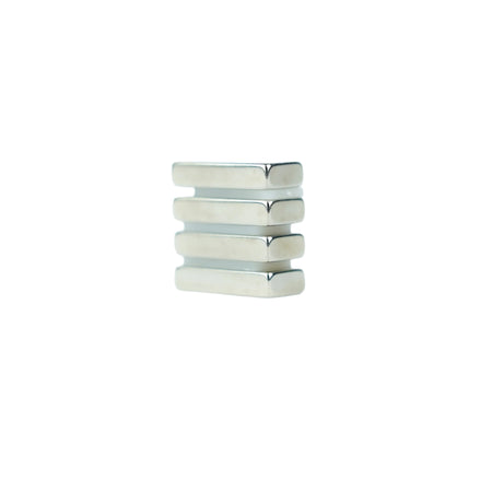Strong Neodymium Rare Earth Block Magnets – Nickel Plated , 25x10x5mm Magnet , Eclipse Magnetics Ltd