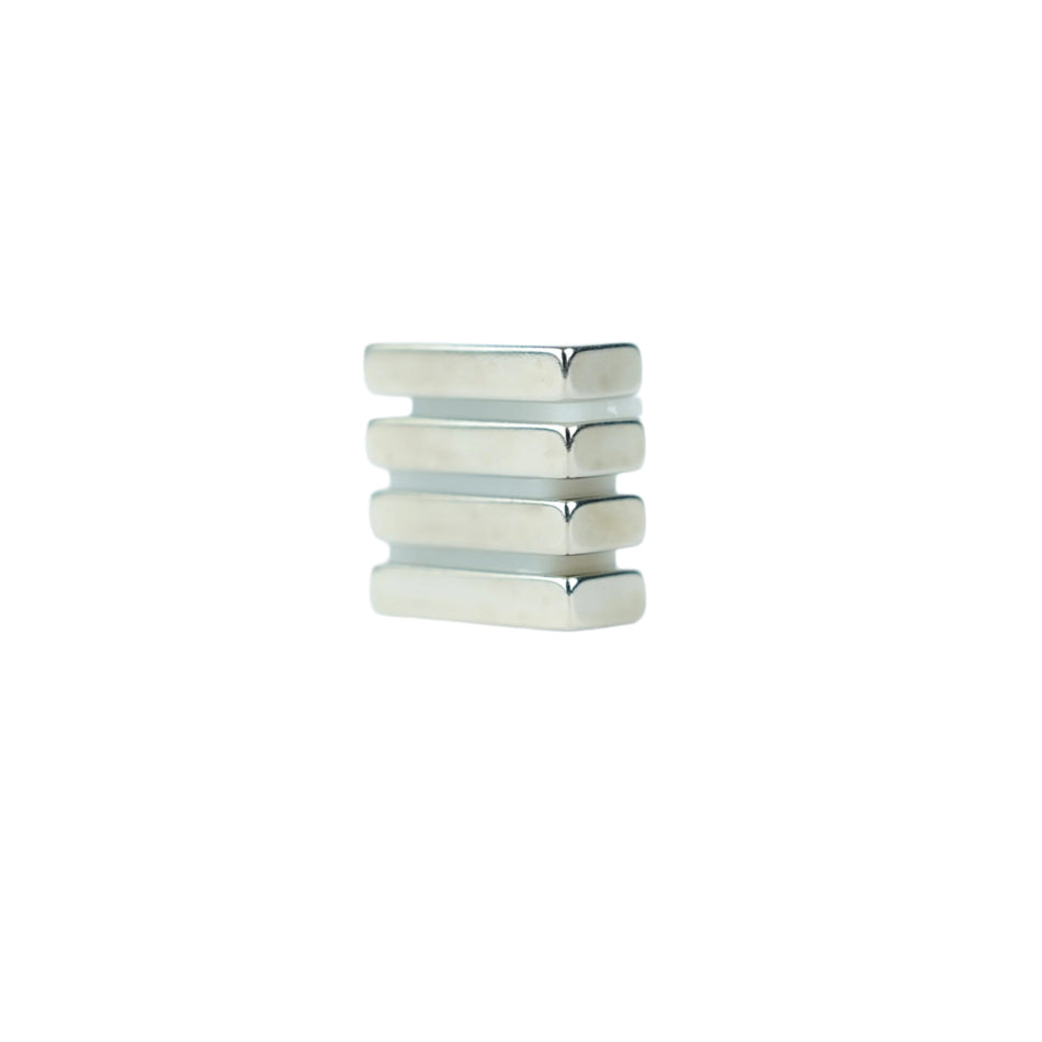 Strong Neodymium Rare Earth Block Magnets – Nickel Plated , 25x10x5mm Magnet , Eclipse Magnetics Ltd