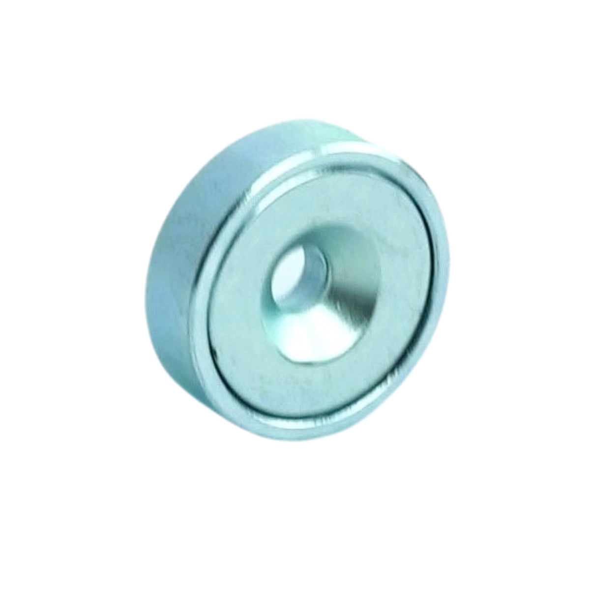 Neodymium Shallow Pot Magnets with Countersunk Hole , 16mm Magnet , Eclipse Magnetics Ltd