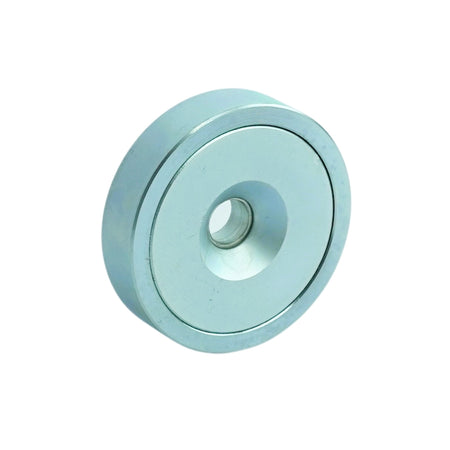 Neodymium Shallow Pot Magnets with Countersunk Hole , 48mm Magnet , Eclipse Magnetics Ltd