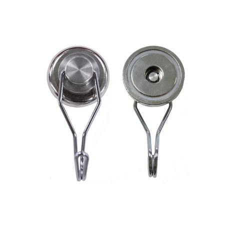 Neodymium Swivel Hook Magnet – Heavy-Duty Magnetic Pot Mount for Hanging and Fixing Applications , Silver Neodymium Pot , Eclipse Magnetics Ltd