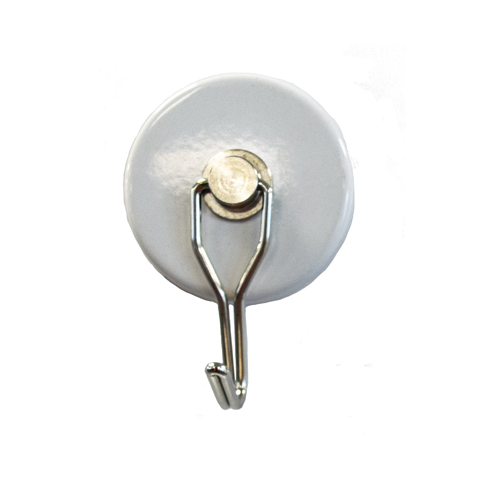 Ferrite Pot 52mm With Swivel Hook, Black & White , White Ferrite Pot , Eclipse Magnetics Ltd