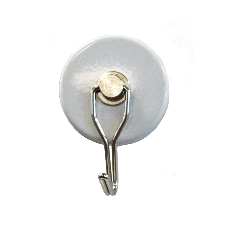 Ferrite Pot 52mm With Swivel Hook, Black & White , White Ferrite Pot , Eclipse Magnetics Ltd