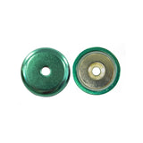 Neodymium Countersunk Pot Magnet – NdFeB Shallow Mount for Screw Fixing, Available in Various Colours and Sizes , Green Neodymium Pot , Eclipse Magnetics Ltd