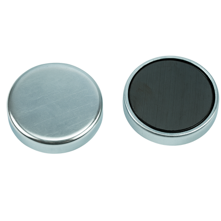 Ferrite Shallow Pot Magnets – Compact Low-Profile Holding Magnets , Ø40x8mm Magnet , Eclipse Magnetics Ltd