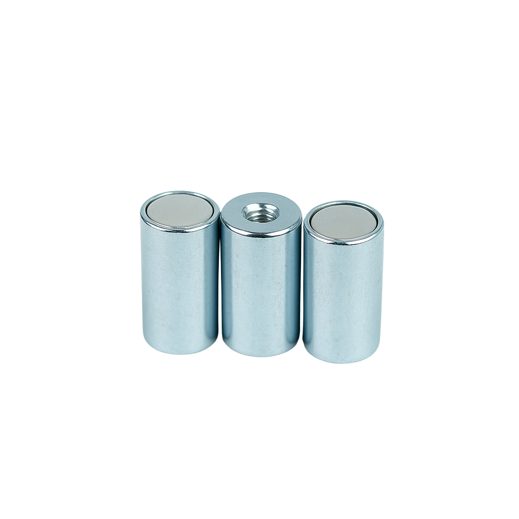 Neodymium Deep Pot Magnets with Threaded Hole , Ø13x20mm Magnet , Eclipse Magnetics Ltd