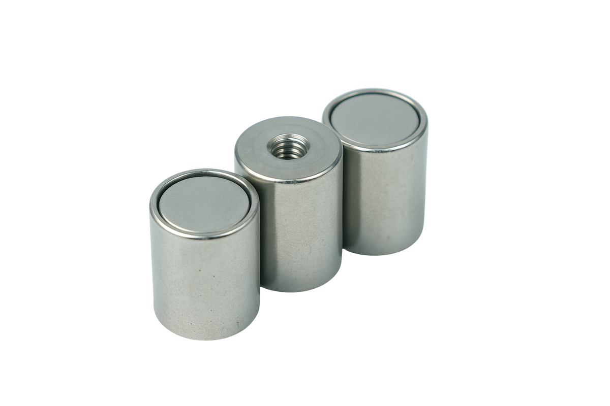 Neodymium Deep Pot Magnets with Threaded Hole , Ø20x25mm Magnet , Eclipse Magnetics Ltd
