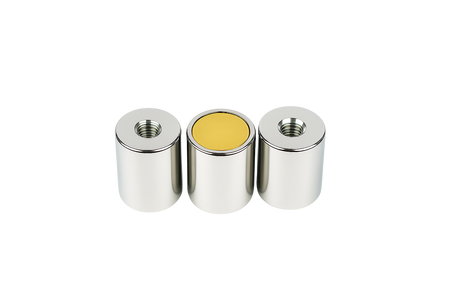 Alnico Deep Pot Magnets – Threaded Hole High-Temperature Holders , Ø20x25mm Magnet , Eclipse Magnetics Ltd