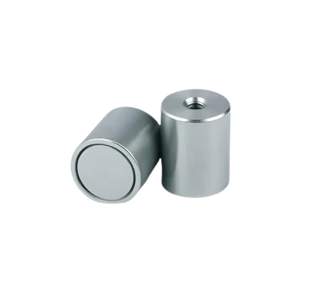 Neodymium Deep Pot Magnets with Threaded Hole , Ø25x35mm Magnet , Eclipse Magnetics Ltd