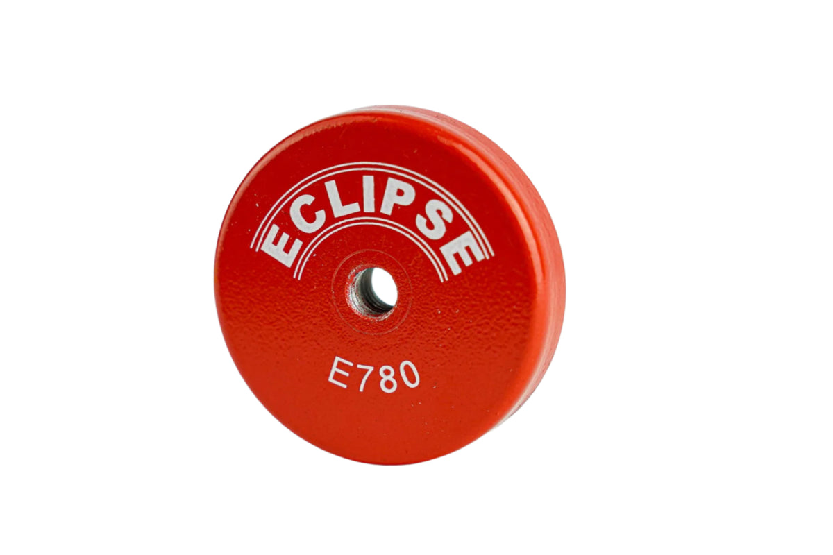 Ferrite Shallow Pot Magnets with Threaded Hole , Ø50x10mm M8 Magnet , Eclipse Magnetics Ltd