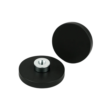 Rubber Coated Neodymium Pot Magnets – Screwed Bush Mounting , Ø22x6mm Magnet , Eclipse Magnetics Ltd