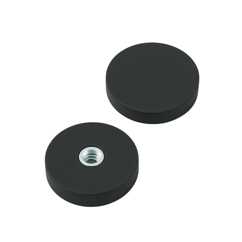 Rubber Coated Neodymium Pot Magnets – Internal Thread Mounting , Ø22x6mm Magnet , Eclipse Magnetics Ltd