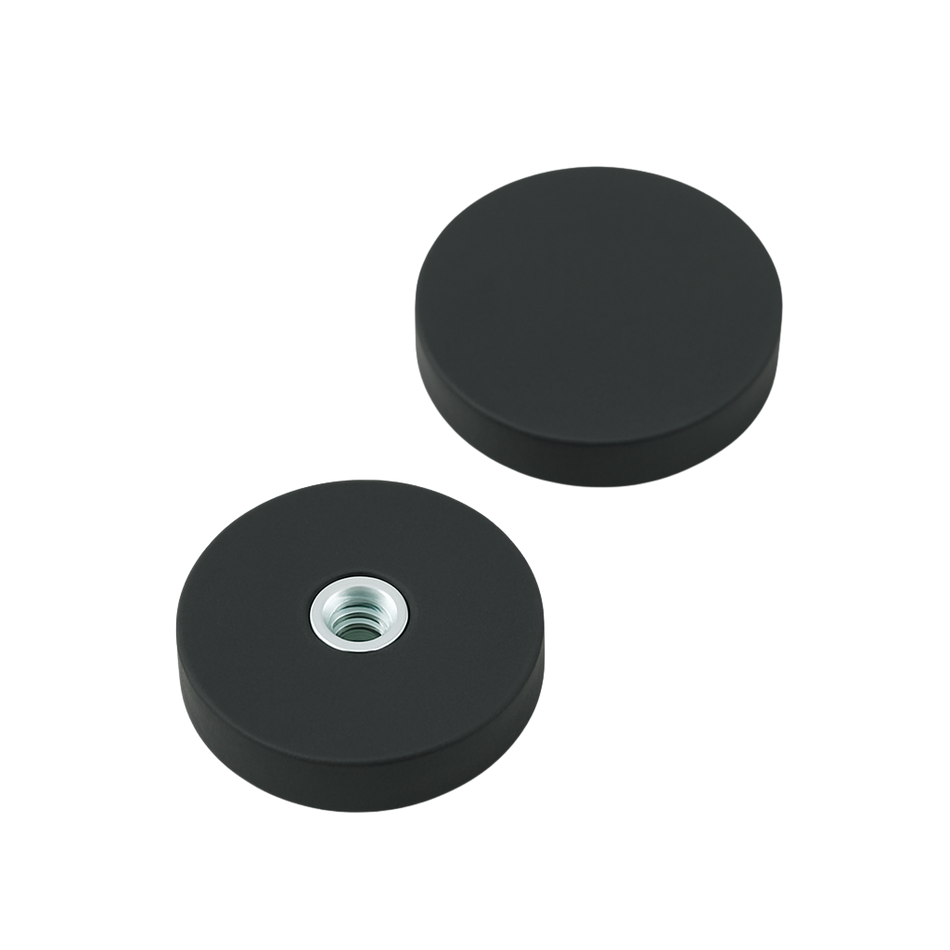 Rubber Coated Neodymium Pot Magnets – Internal Thread Mounting , Ø22x6mm Magnet , Eclipse Magnetics Ltd