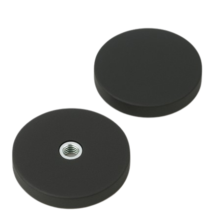 Rubber Coated Neodymium Pot Magnets – Internal Thread Mounting , Ø43x6mm Magnet , Eclipse Magnetics Ltd