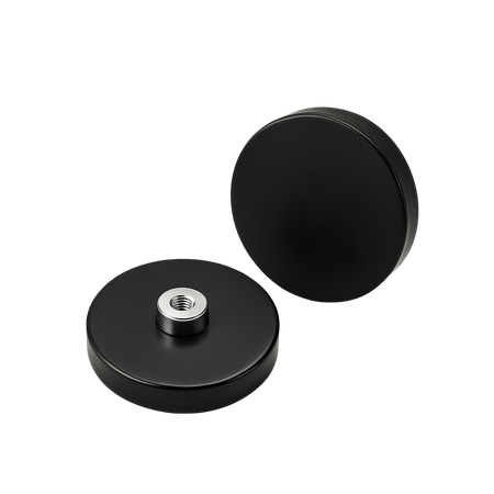 Rubber Coated Neodymium Pot Magnets – Screwed Bush Mounting , Ø66x8.5mm Magnet , Eclipse Magnetics Ltd