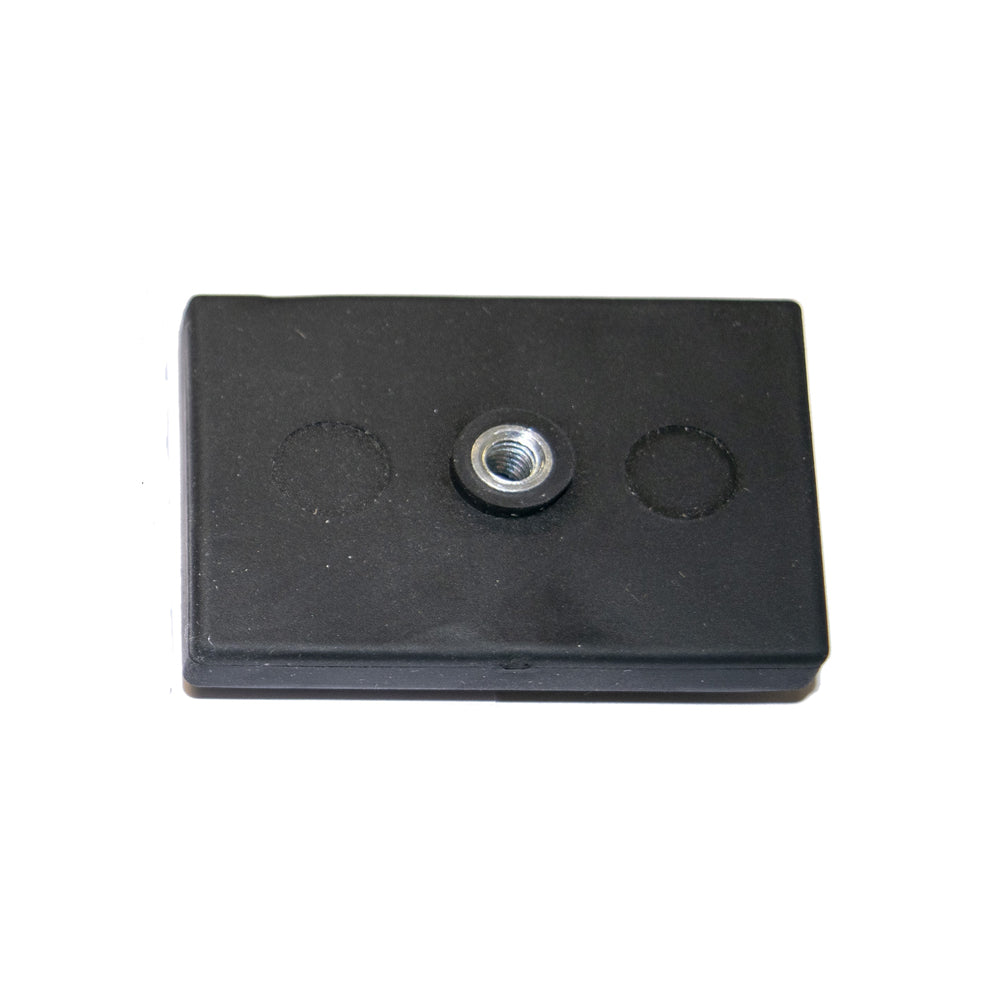 NdFeB Rect. Rubber 43x31x6mm Neodymium Rubber-Coated Rectangular Magnet , 1x M4 , Eclipse Magnetics Ltd