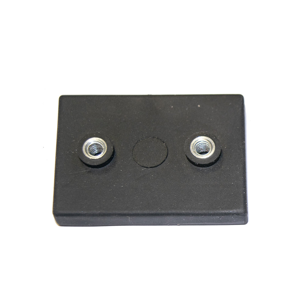 NdFeB Rect. Rubber 43x31x6mm Neodymium Rubber-Coated Rectangular Magnet , 2x M4 , Eclipse Magnetics Ltd