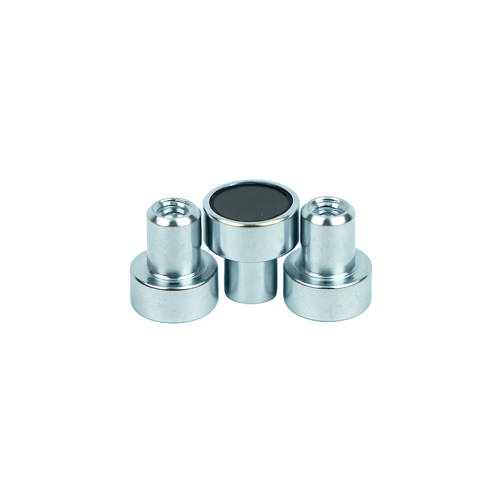 Ferrite Shallow Pot Magnets – Threaded Hole Mounting Magnets , Ø10x4.5mm Magnet , Eclipse Magnetics Ltd