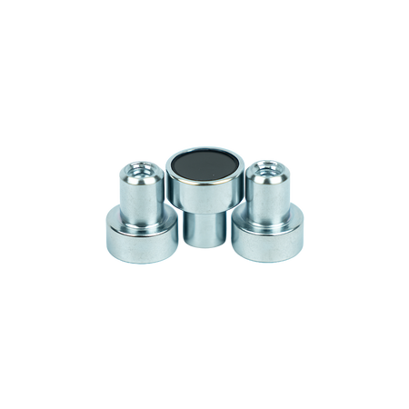 Ferrite Shallow Pot Magnets – Threaded Hole Mounting Magnets , Ø10x4.5mm Magnet , Eclipse Magnetics Ltd