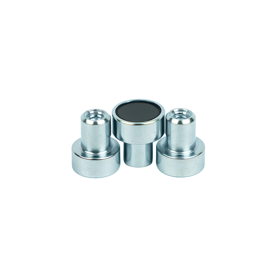 Ferrite Shallow Pot Magnets – Threaded Hole Mounting Magnets , Ø10x4.5mm Magnet , Eclipse Magnetics Ltd