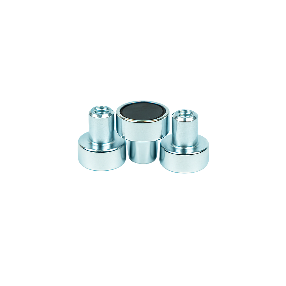 Ferrite Shallow Pot Magnets – Threaded Hole Mounting Magnets , Ø13x4.5mm Magnet , Eclipse Magnetics Ltd