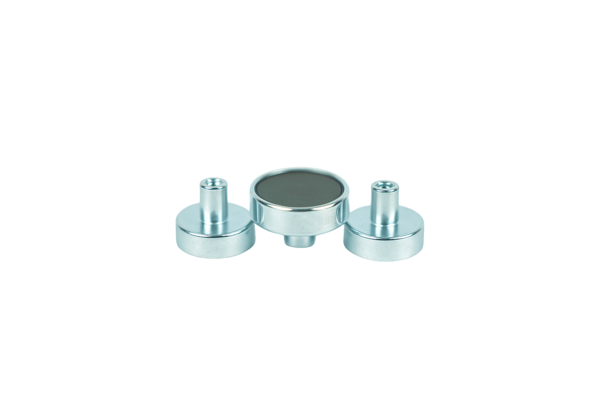Ferrite Shallow Pot Magnets – Threaded Hole Mounting Magnets , Ø20x6mm Magnet , Eclipse Magnetics Ltd