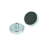 Ferrite Shallow Pot Magnets – Threaded Hole Mounting Magnets , Ø36x8mm Magnet , Eclipse Magnetics Ltd