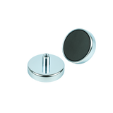 Ferrite Shallow Pot Magnets – Threaded Hole Mounting Magnets , Ø47x9mm Magnet , Eclipse Magnetics Ltd