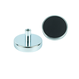 Ferrite Shallow Pot Magnets – Threaded Hole Mounting Magnets , Ø50x10mm Magnet , Eclipse Magnetics Ltd