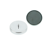 Ferrite Shallow Pot Magnets – Threaded Hole Mounting Magnets , Ø57x10.5mm Magnet , Eclipse Magnetics Ltd