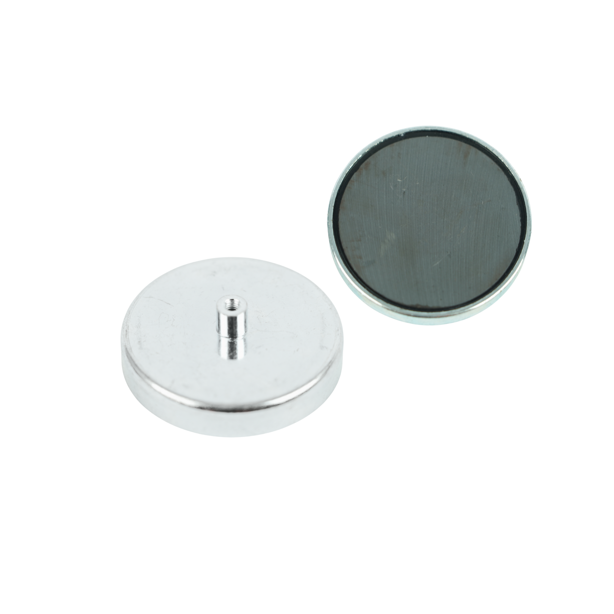 Ferrite Shallow Pot Magnets – Threaded Hole Mounting Magnets , Ø57x10.5mm Magnet , Eclipse Magnetics Ltd