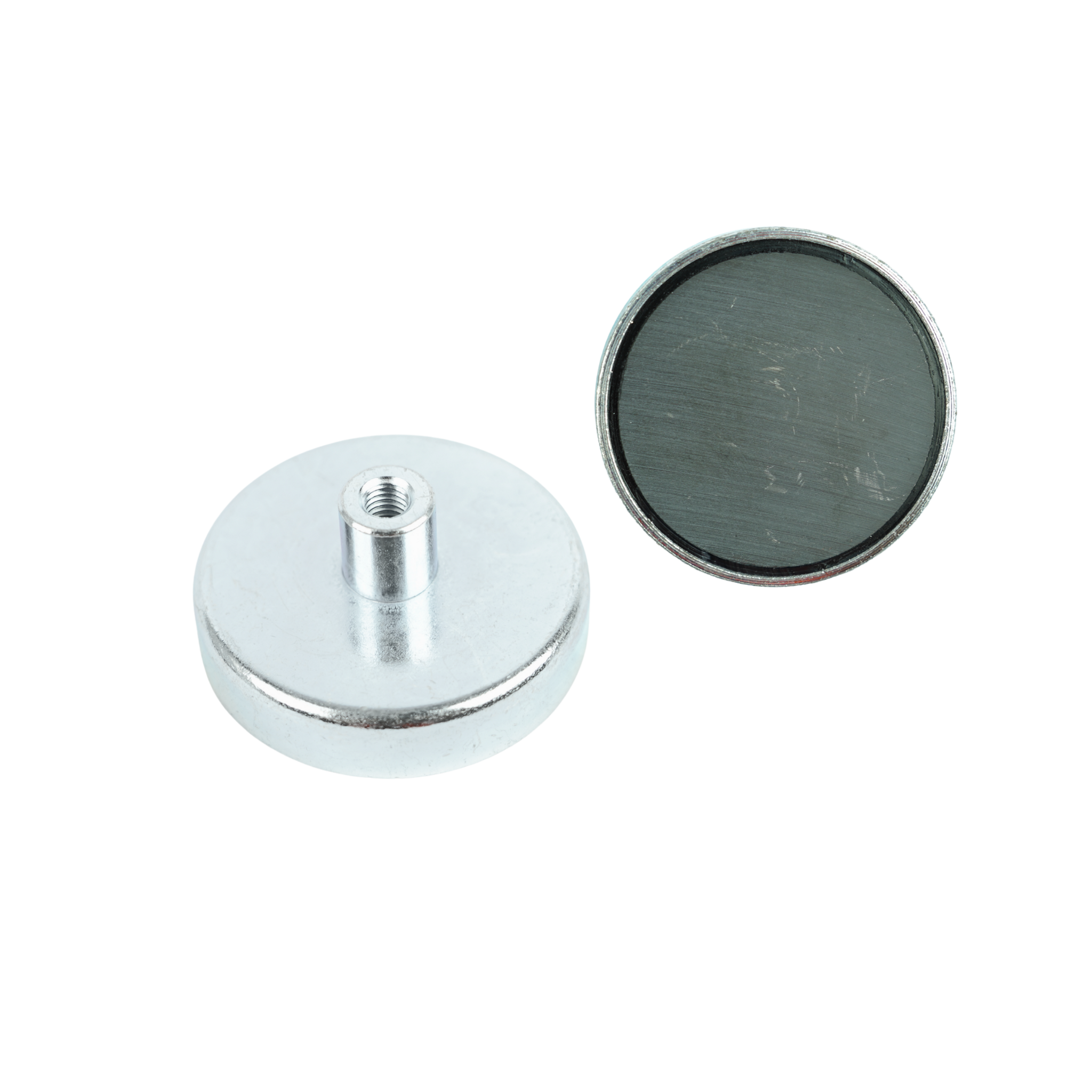 Ferrite Shallow Pot Magnets – Threaded Hole Mounting Magnets , Ø63x14mm Magnet , Eclipse Magnetics Ltd