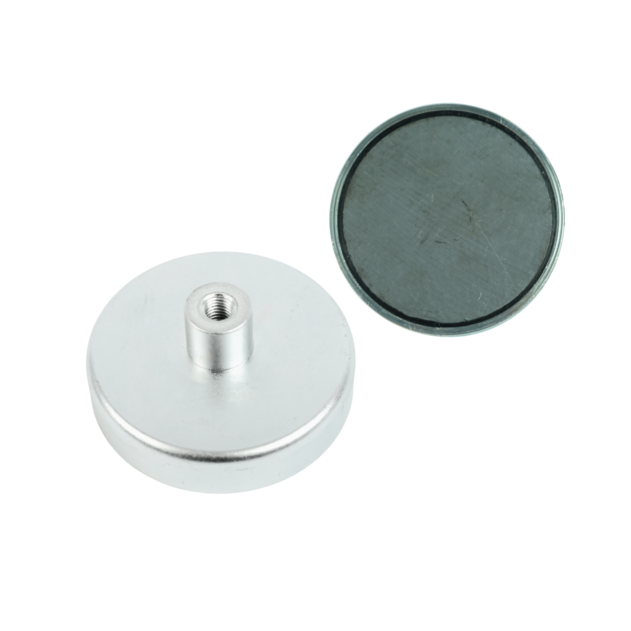 Ferrite Shallow Pot Magnets – Threaded Hole Mounting Magnets , Ø90x20mm Magnet , Eclipse Magnetics Ltd