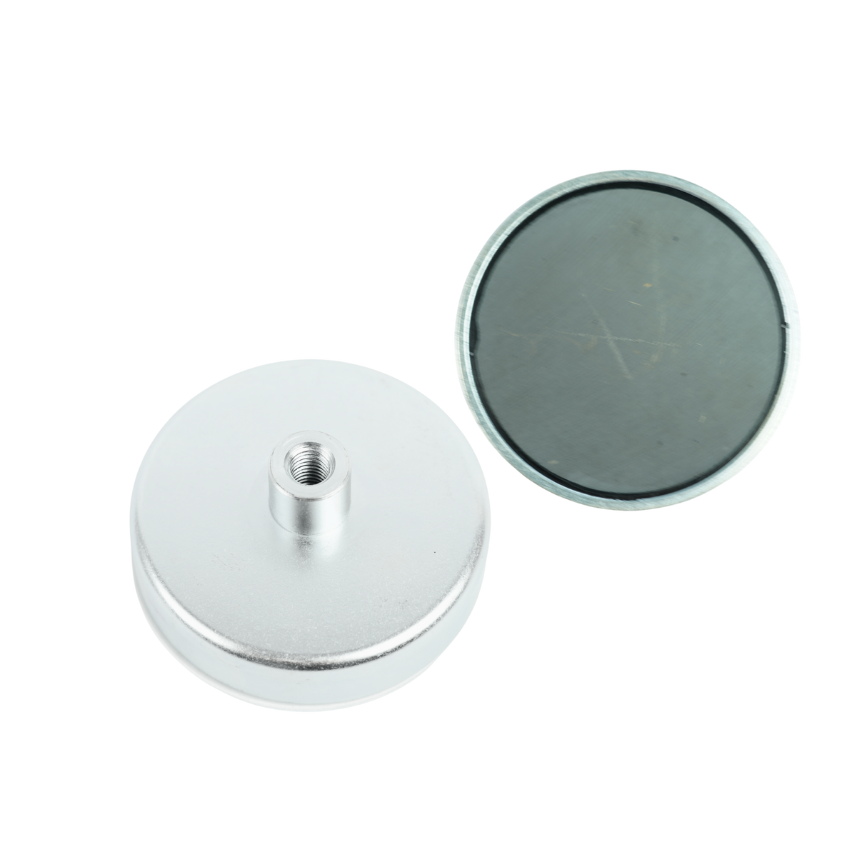 Ferrite Shallow Pot Magnets – Threaded Hole Mounting Magnets , Ø100x22mm Magnet , Eclipse Magnetics Ltd