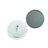 Ferrite Shallow Pot Magnets – Threaded Hole Mounting Magnets , Ø100x22mm Magnet , Eclipse Magnetics Ltd