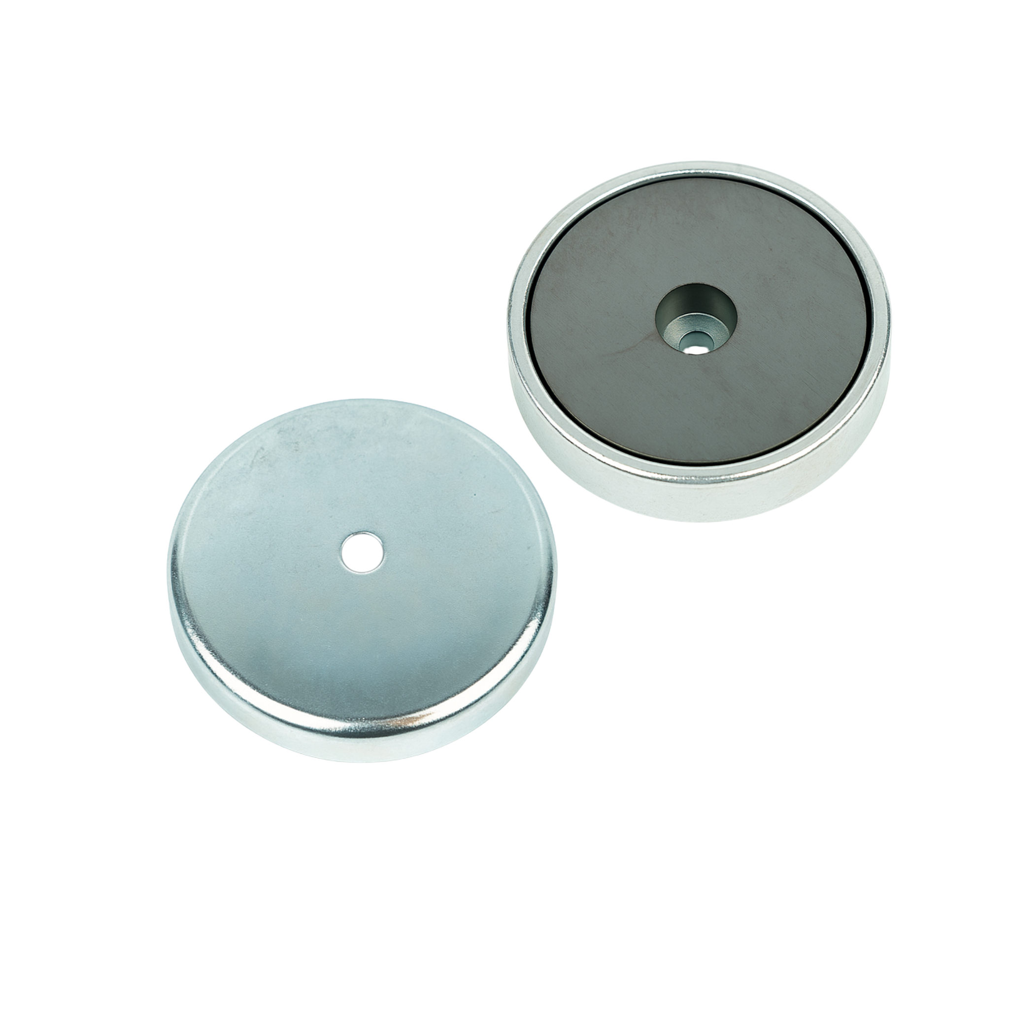 Ferrite Shallow Pot Magnets – Mounting Hole Holding Magnets , Ø80x18mm Magnet , Eclipse Magnetics Ltd