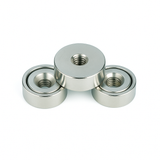 Neodymium Shallow Pot Magnets with Internal Thread , 10mm Magnet , Eclipse Magnetics Ltd