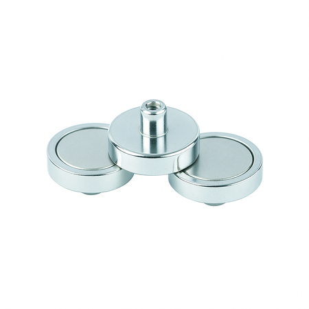 Neodymium Shallow Pot Magnets with Internal Thread – High Strength N35 , 32mm Magnet , Eclipse Magnetics Ltd