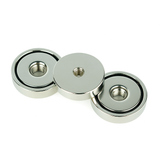 Neodymium Shallow Pot Magnets with Internal Thread , 40mm Magnet , Eclipse Magnetics Ltd