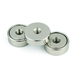 Neodymium Shallow Pot Magnets with Internal Thread , 20mm Magnet , Eclipse Magnetics Ltd