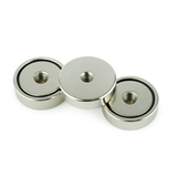 Neodymium Shallow Pot Magnets with Internal Thread , 32mm Magnet , Eclipse Magnetics Ltd